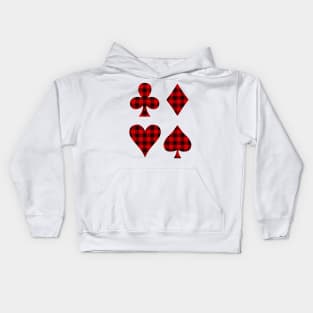 Playing Cards Suits Kids Hoodie